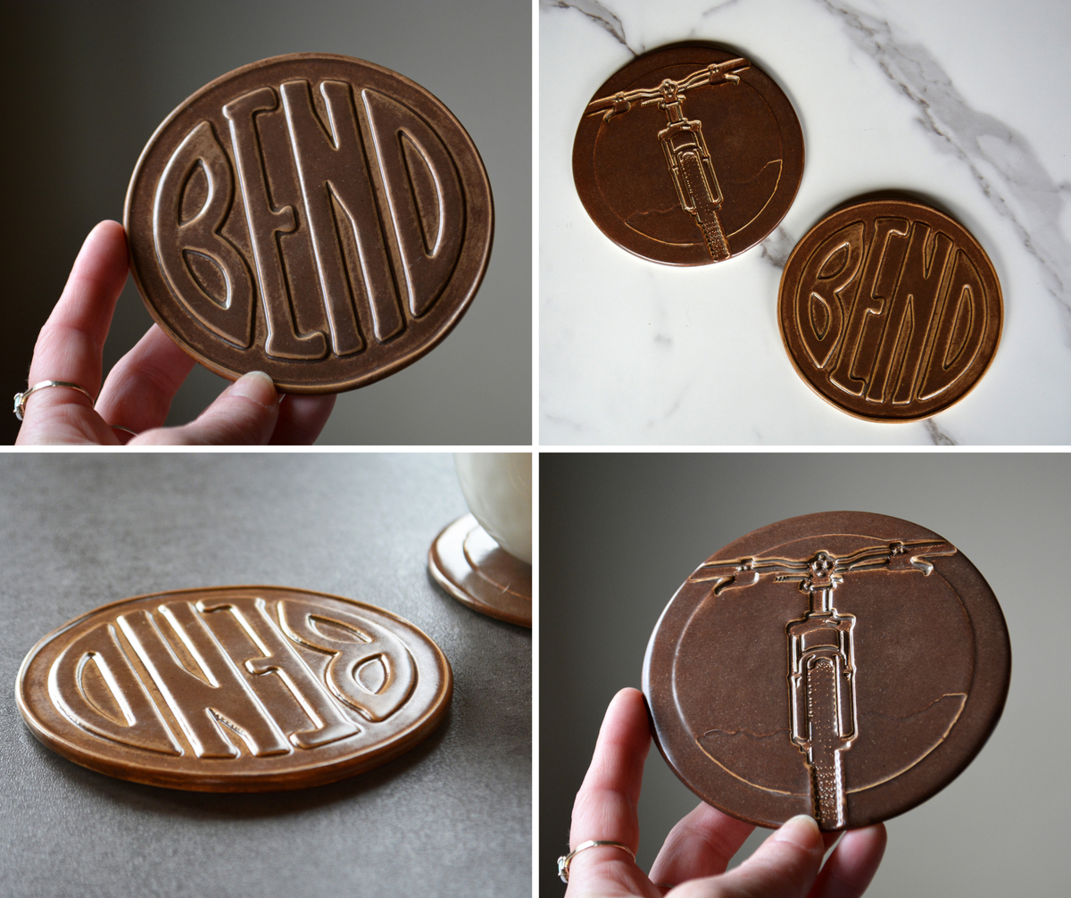 Personalized Ceramic Coasters - Design Your Own Custom Logo or Artwork - Handmade Coaster Set