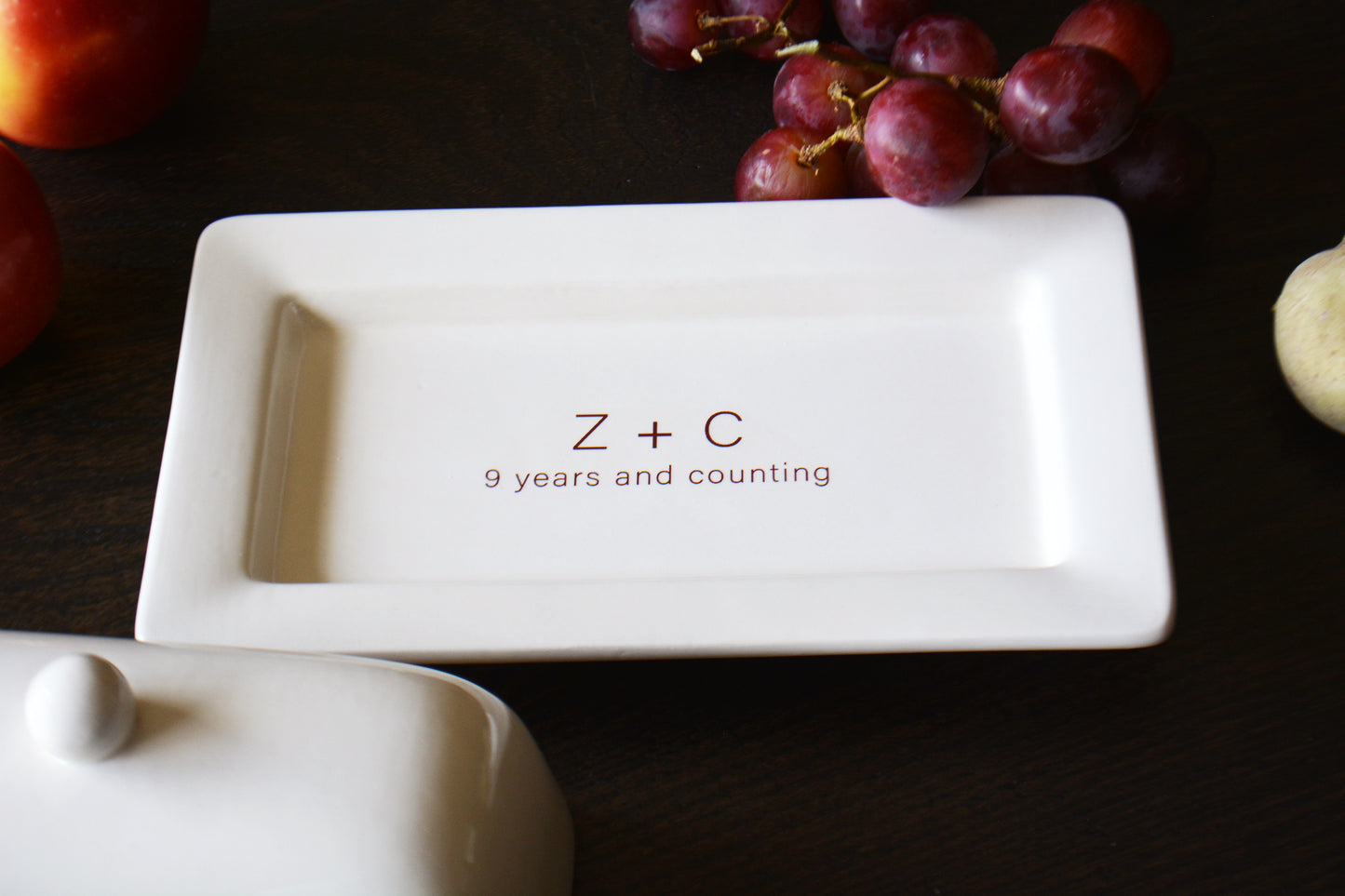 Personalized Ceramic Covered Butter Dish - Life Is Butter With You Wedding or Anniversary Gift