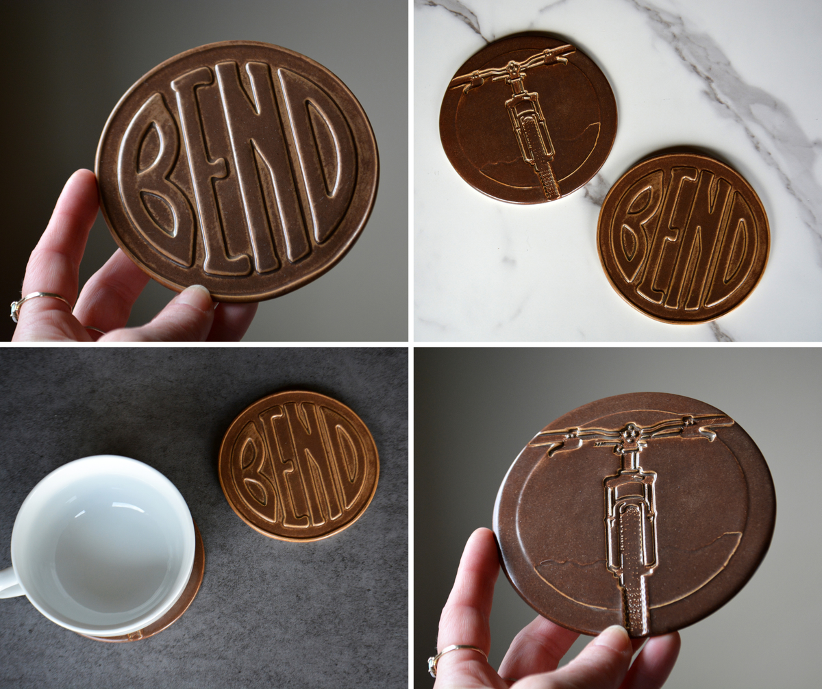 Personalized Ceramic Coasters - Design Your Own Custom Logo or Artwork - Handmade Coaster Set