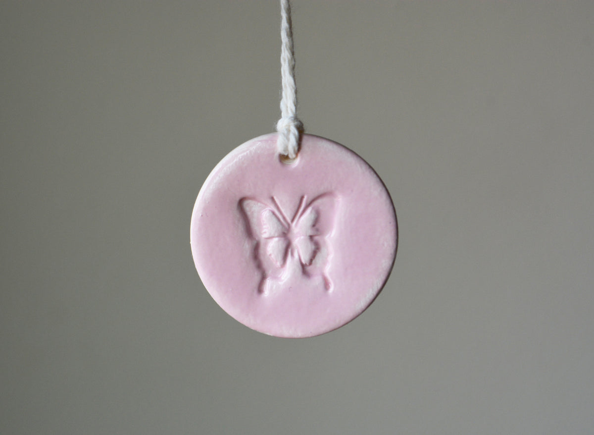 Nashville Inspired Butterfly Gift Tags, Rustic Pink Western Ceramic Gift Tag