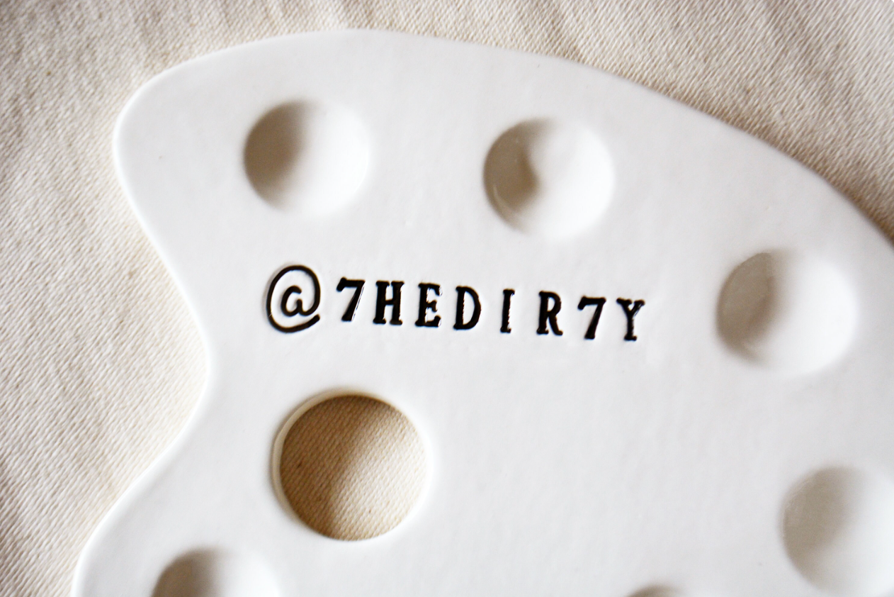 Personalized Handmade Ceramic Paint Palette  - Custom Artist Gift