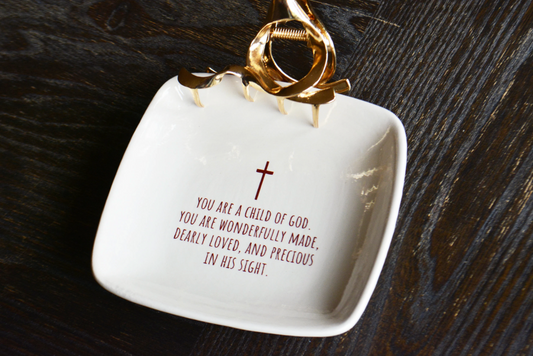 Child of God Personalized Ceramic Keepsake Dish - Baptism & Confirmation Christian Gift Psalm 139 (Copy)