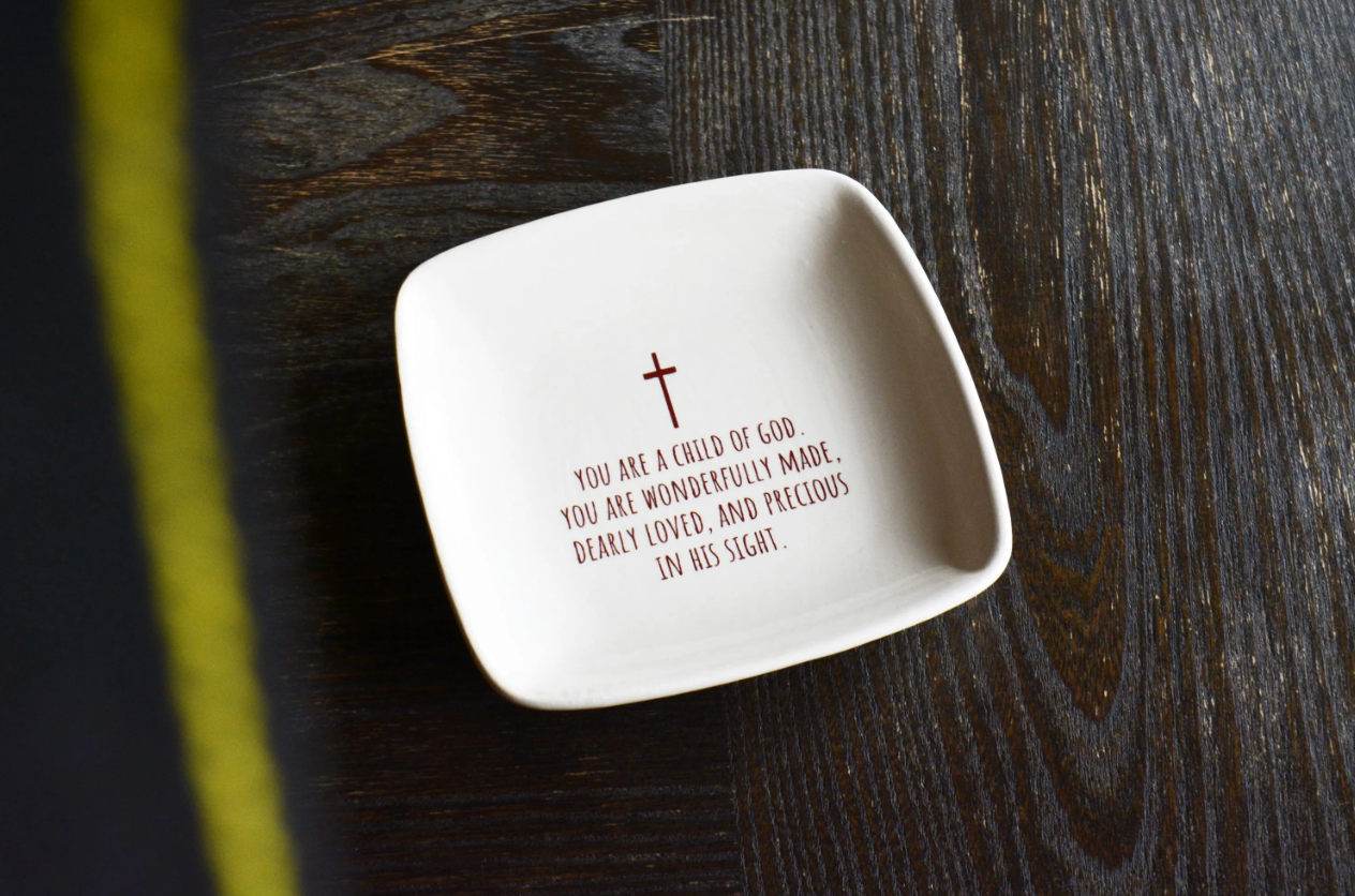 Child of God Personalized Ceramic Keepsake Dish - Baptism & Confirmation Christian Gift Psalm 139 (Copy)