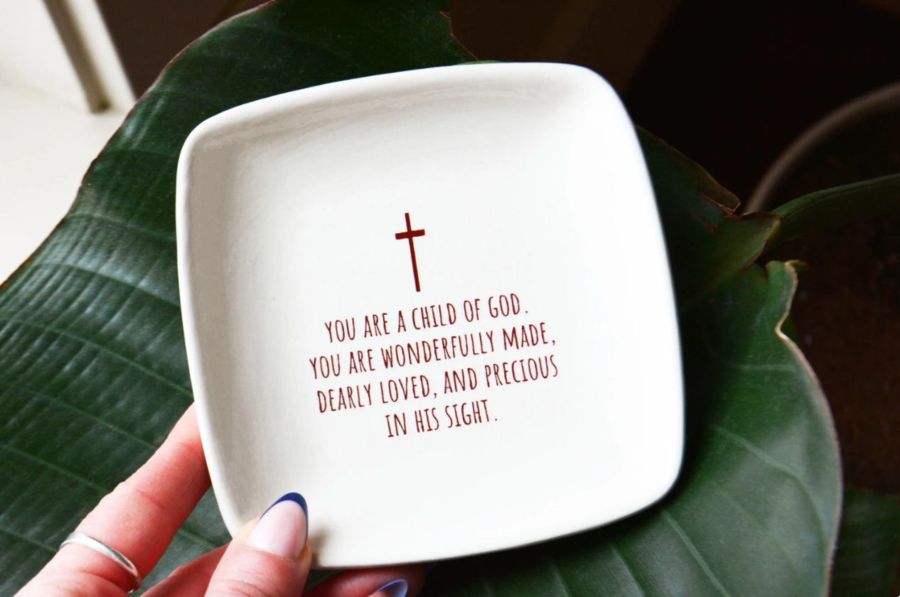 Child of God Personalized Ceramic Keepsake Dish - Baptism & Confirmation Christian Gift Psalm 139 (Copy)