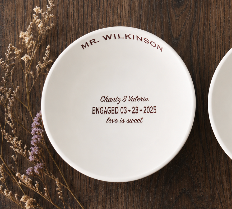 Love is Sweet Mr and Mrs Bride and Groom Ice Cream Bowl Set for Wedding Engagement or Anniversary