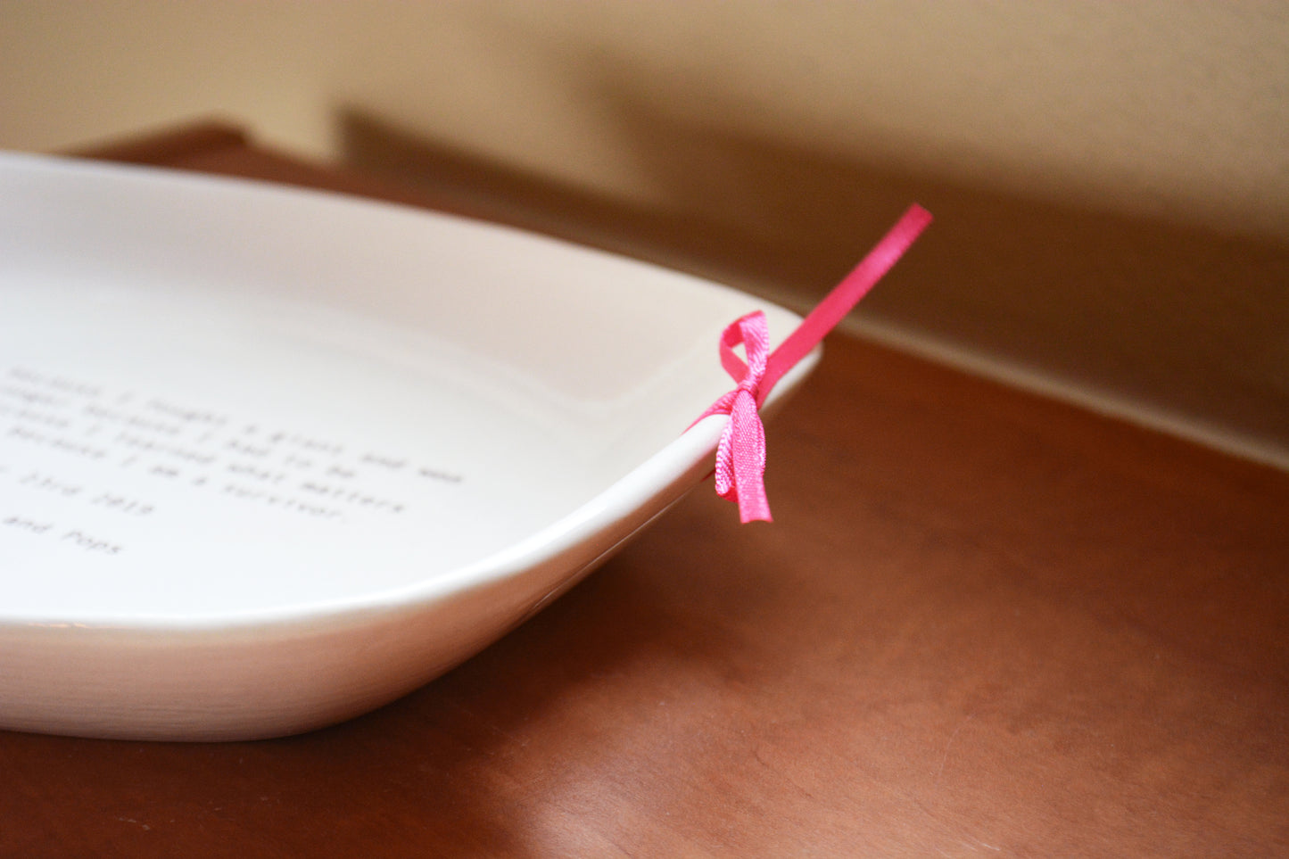 Personalized Cancer Survivor Trinket Dish - Chemotherapy Cancer Recovery Encouragement Gift for Friend, Remission Keepsake