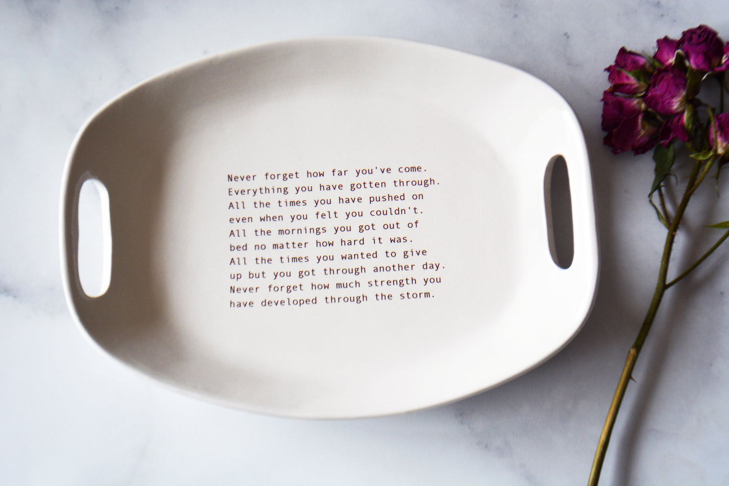 Personalized Cancer Survivor Trinket Dish - Chemotherapy Cancer Recovery Encouragement Gift for Friend, Remission Keepsake