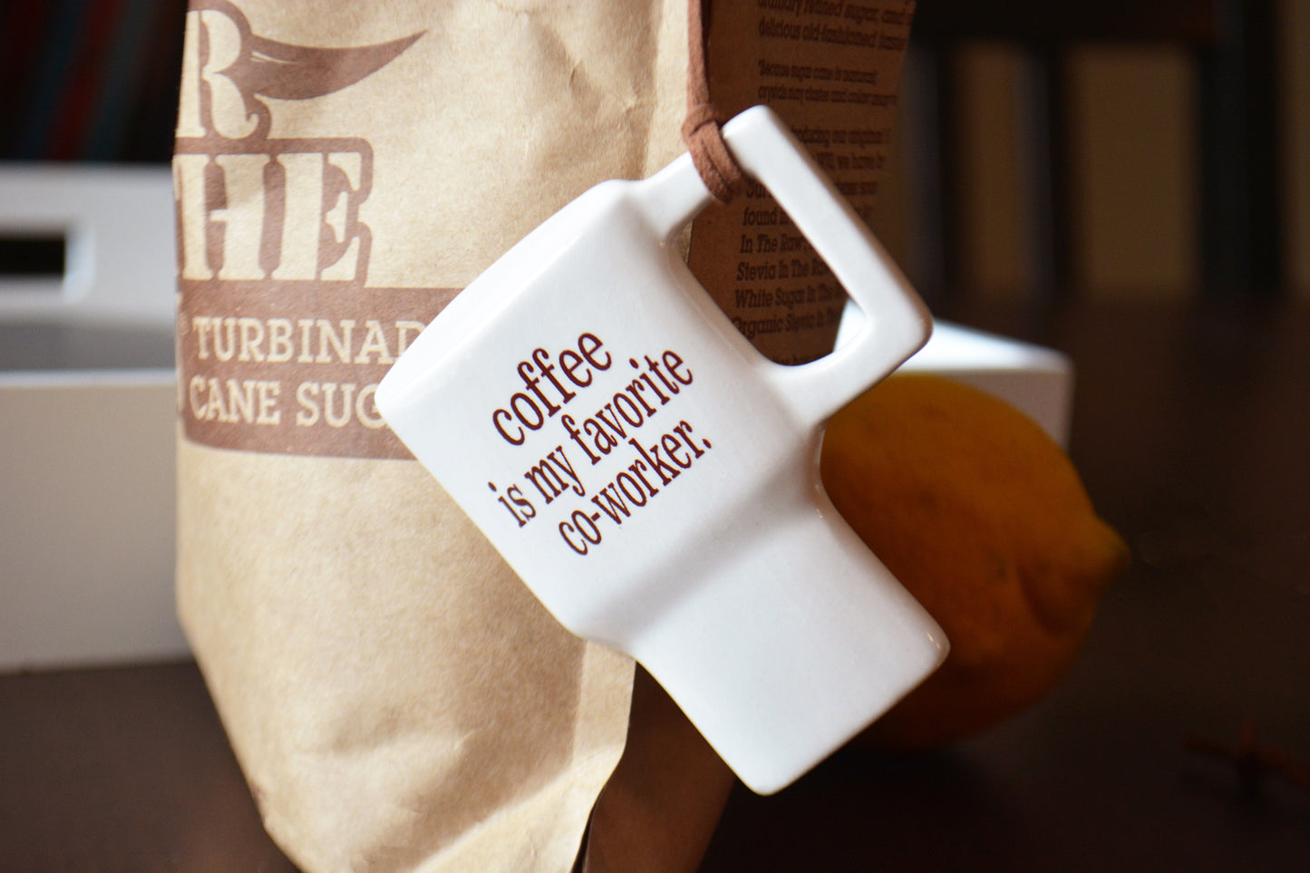 Ceramic Travel Coffee Mug Ornament - Coffee Is My Love Language