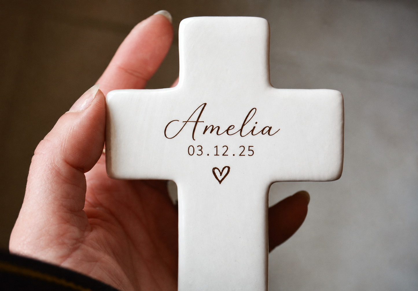 Personalized Religious Cross Keepsake Box - Baptism, Confirmation, Memorial Gift - Christian Trinket Box