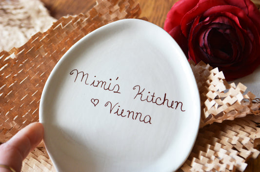 Personalized Ceramic Spoon Rest