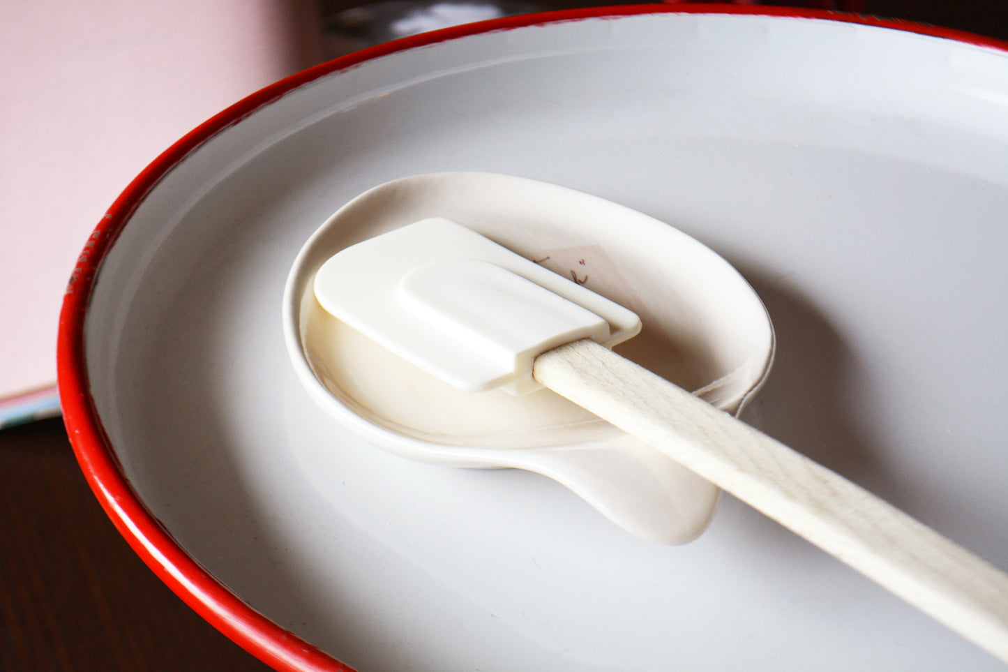 Personalized Ceramic Spoon Rest with Custom Handwritten Message