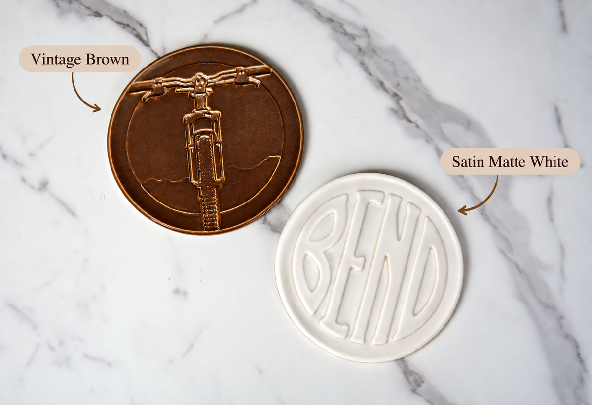 Personalized Ceramic Coasters - Design Your Own Custom Logo or Artwork - Handmade Coaster Set
