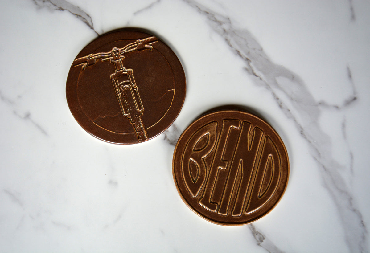 Personalized Ceramic Coasters - Design Your Own Custom Logo or Artwork - Handmade Coaster Set