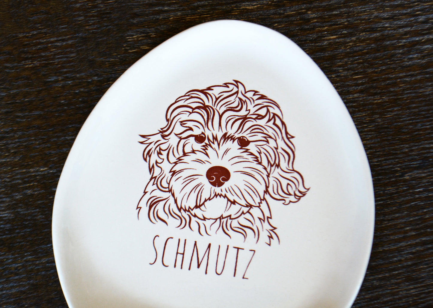 Personalized Ceramic Spoon Rest with Custom Handwritten Message