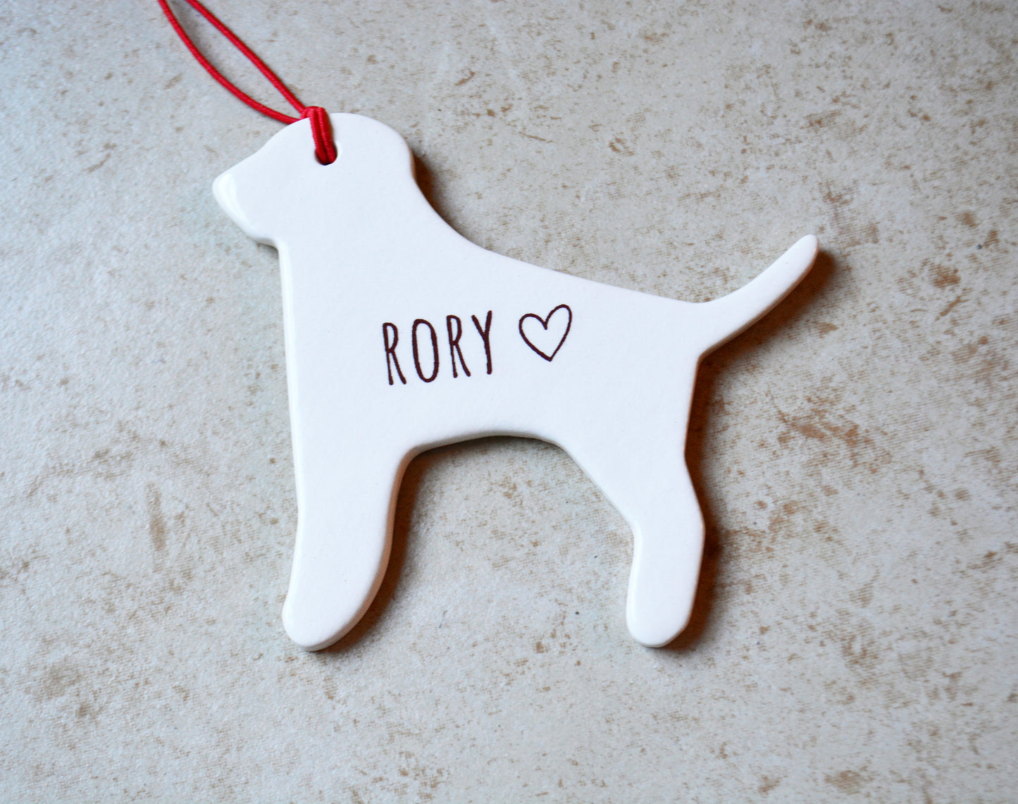Custom Ceramic Dog Christmas Ornament - Personalized Pet Gift