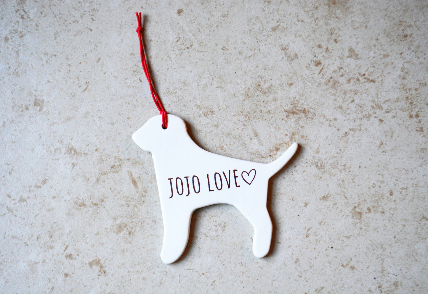 Custom Ceramic Dog Christmas Ornament - Personalized Pet Gift