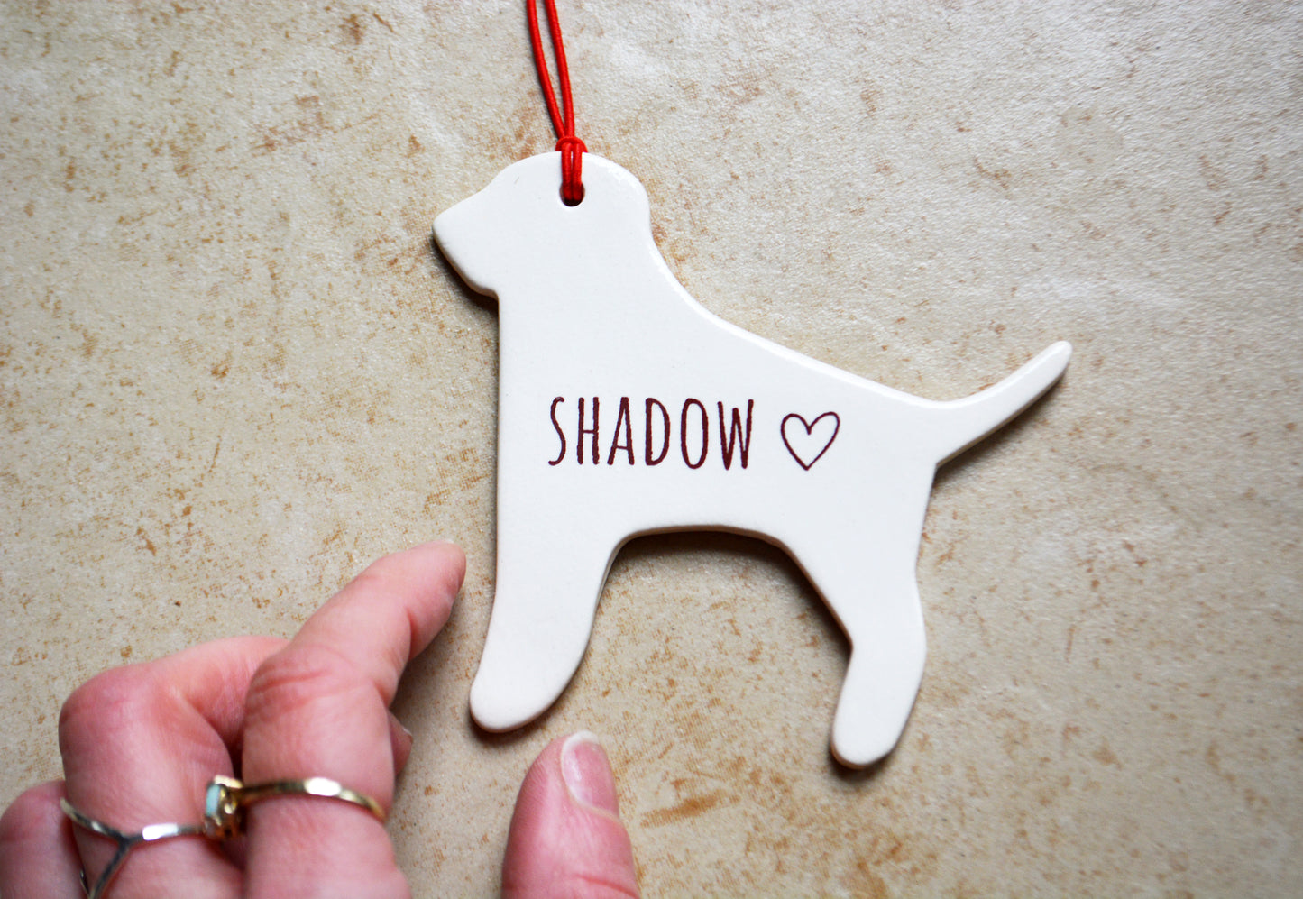 Custom Ceramic Dog Christmas Ornament - Personalized Pet Gift