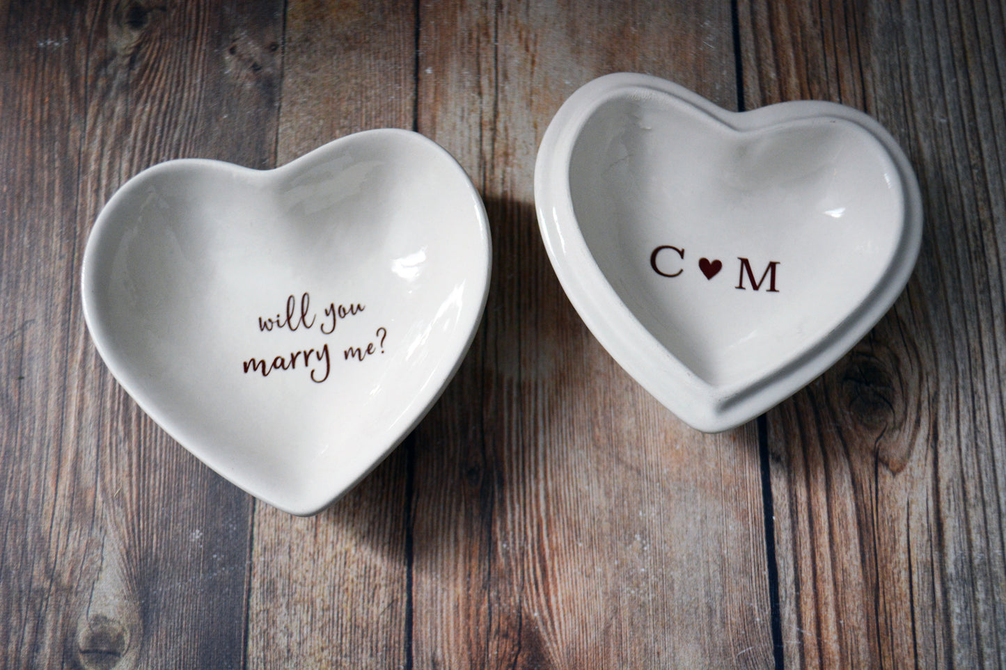 Will You Marry Me Proposal Ring Holder - Personalized Heart Keepsake Box