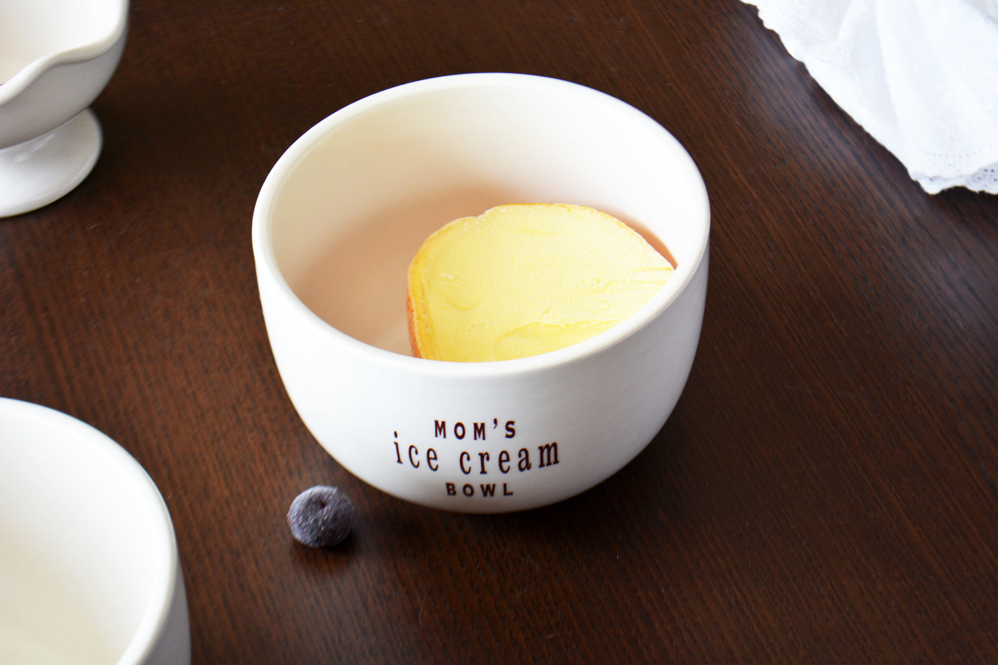 Large Personalized Ice Cream Bowl - Custom Dessert Dish - Ice Cream Lover Gift for Mom, Dad, Grandpa, Sister or Friend