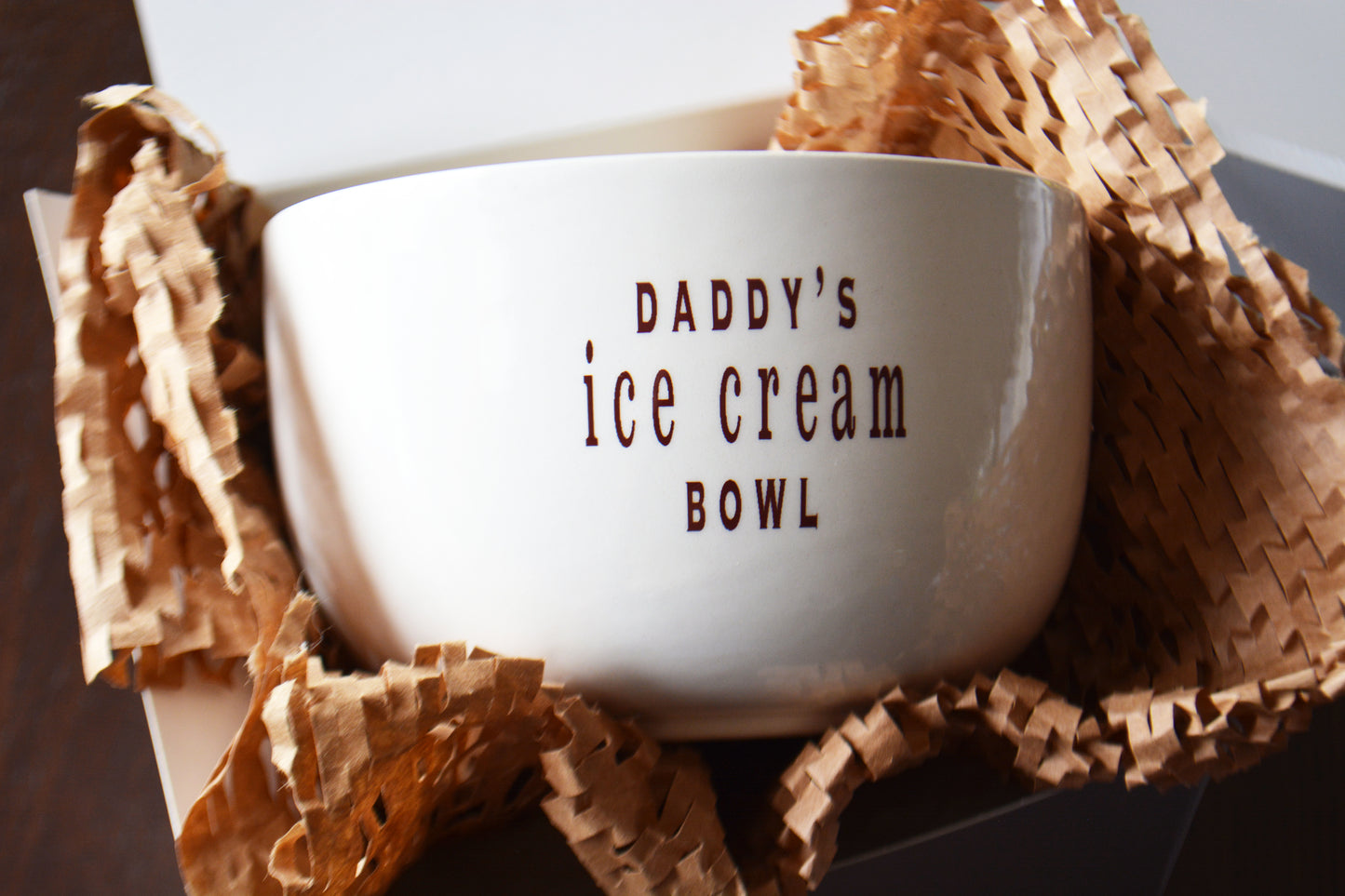 Large Personalized Ice Cream Bowl - Custom Dessert Dish - Ice Cream Lover Gift for Mom, Dad, Grandpa, Sister or Friend