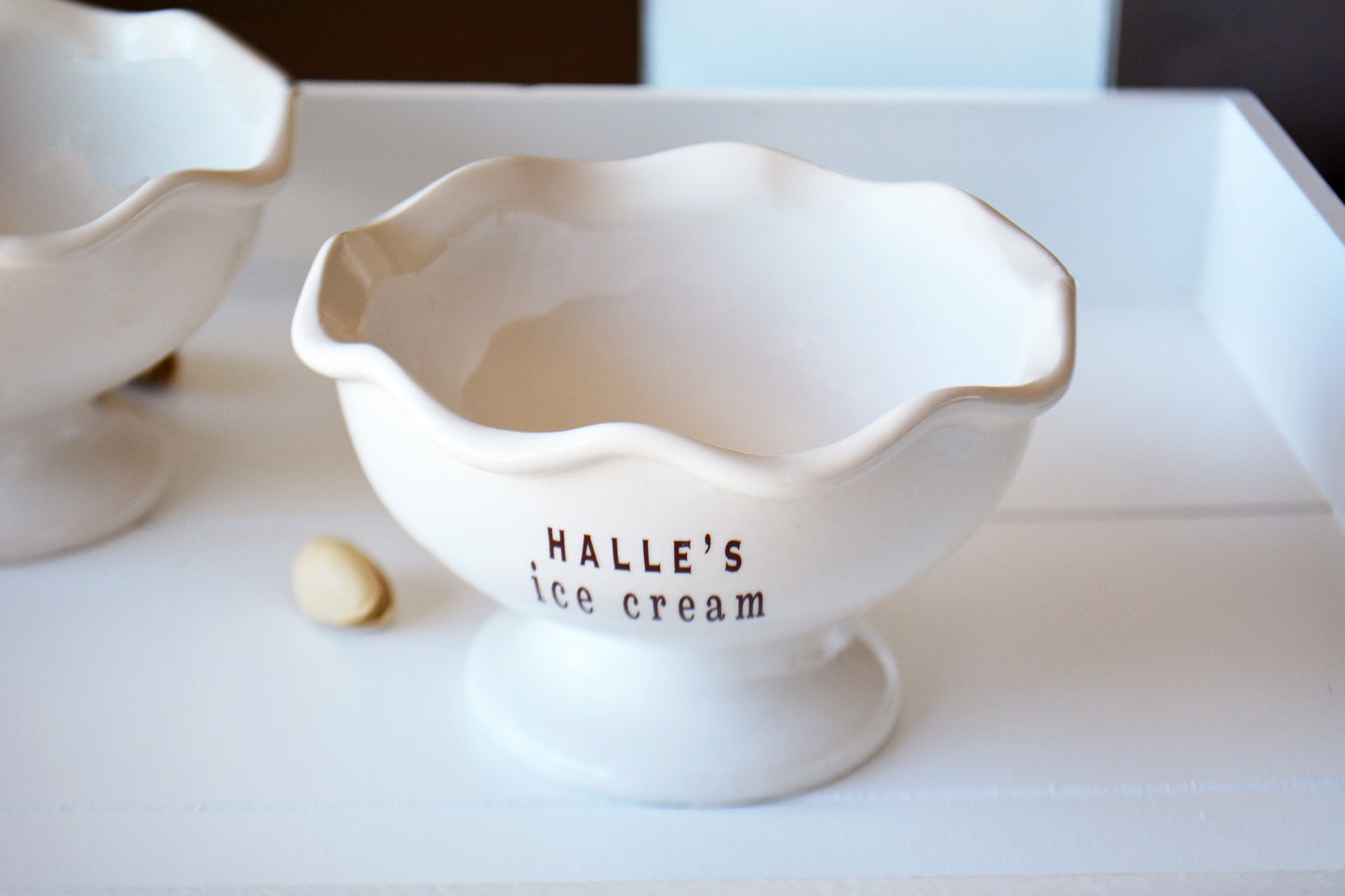 Personalized Ice Cream Sundae Bowl – Custom Ceramic Dessert Dish for Kids - Unique Birthday Gift for Granddaughter, Grandson, Niece or Nephew