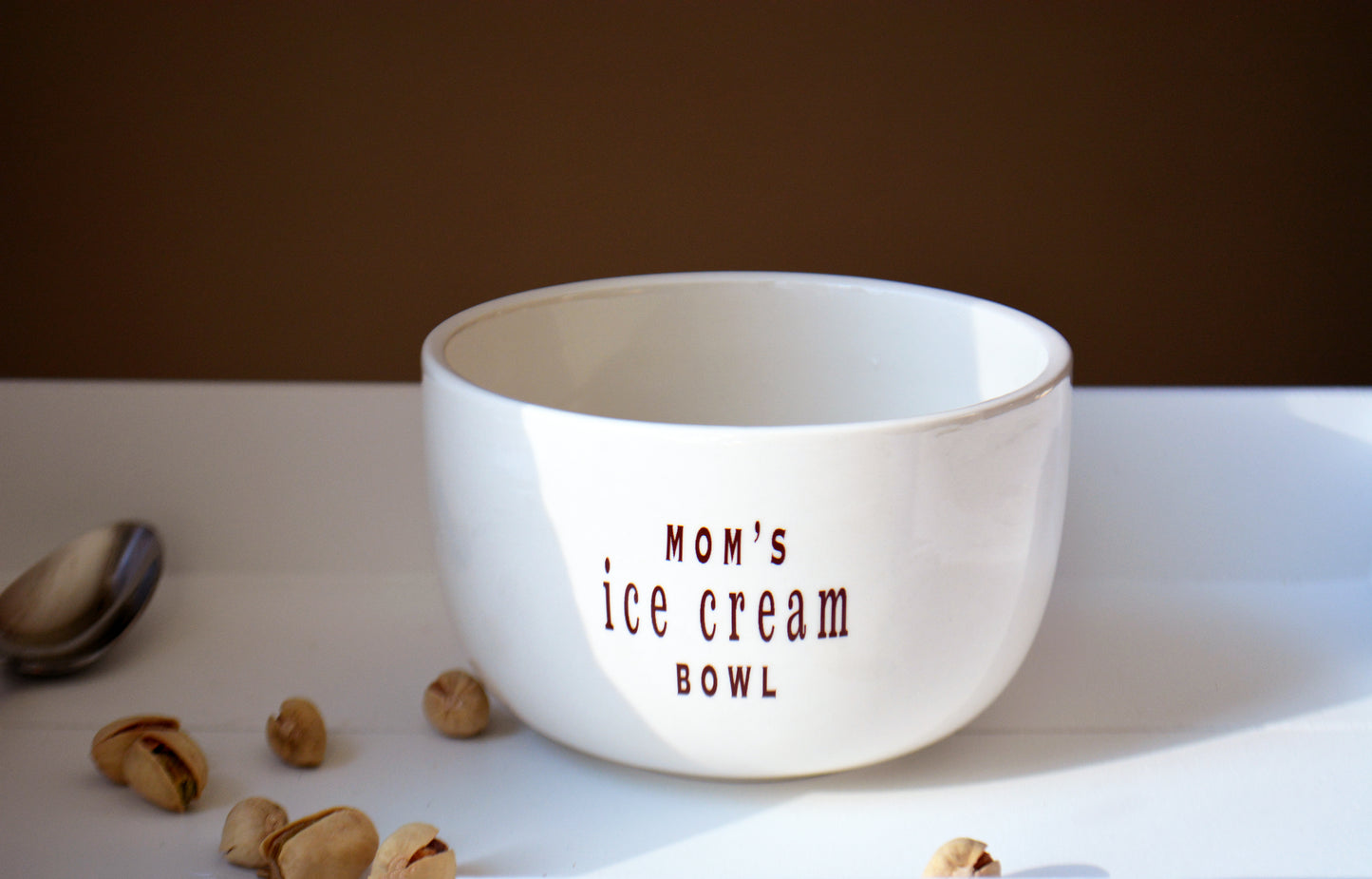 Large Personalized Ice Cream Bowl - Custom Dessert Dish - Ice Cream Lover Gift for Mom, Dad, Grandpa, Sister or Friend
