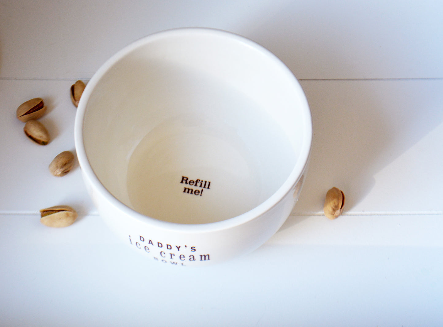 Large Personalized Ice Cream Bowl - Custom Dessert Dish - Ice Cream Lover Gift for Mom, Dad, Grandpa, Sister or Friend