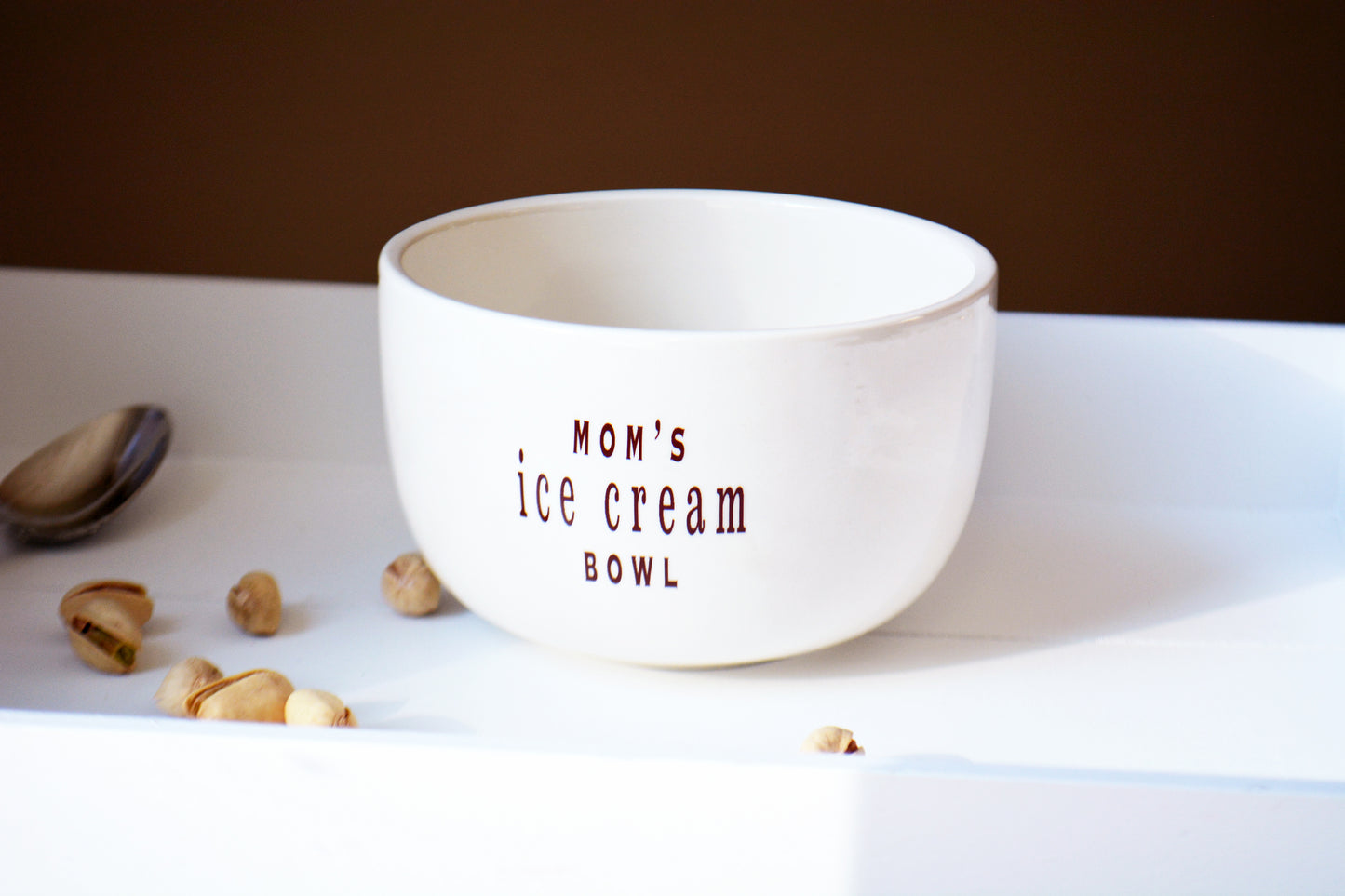 Large Personalized Ice Cream Bowl - Custom Dessert Dish - Ice Cream Lover Gift for Mom, Dad, Grandpa, Sister or Friend