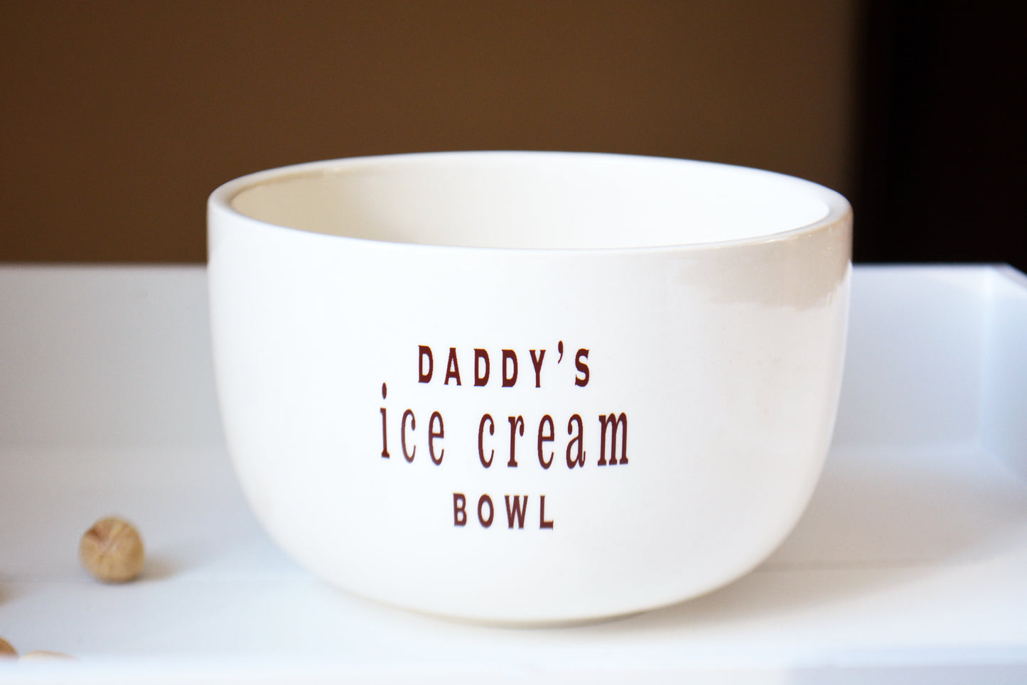 Large Personalized Ice Cream Bowl - Custom Dessert Dish - Ice Cream Lover Gift for Mom, Dad, Grandpa, Sister or Friend