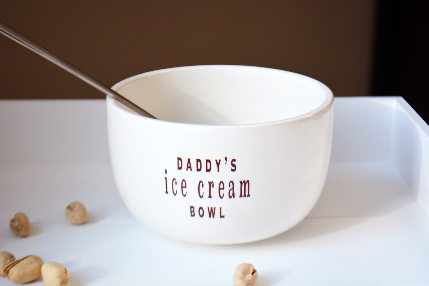 Large Personalized Ice Cream Bowl - Custom Dessert Dish - Ice Cream Lover Gift for Mom, Dad, Grandpa, Sister or Friend