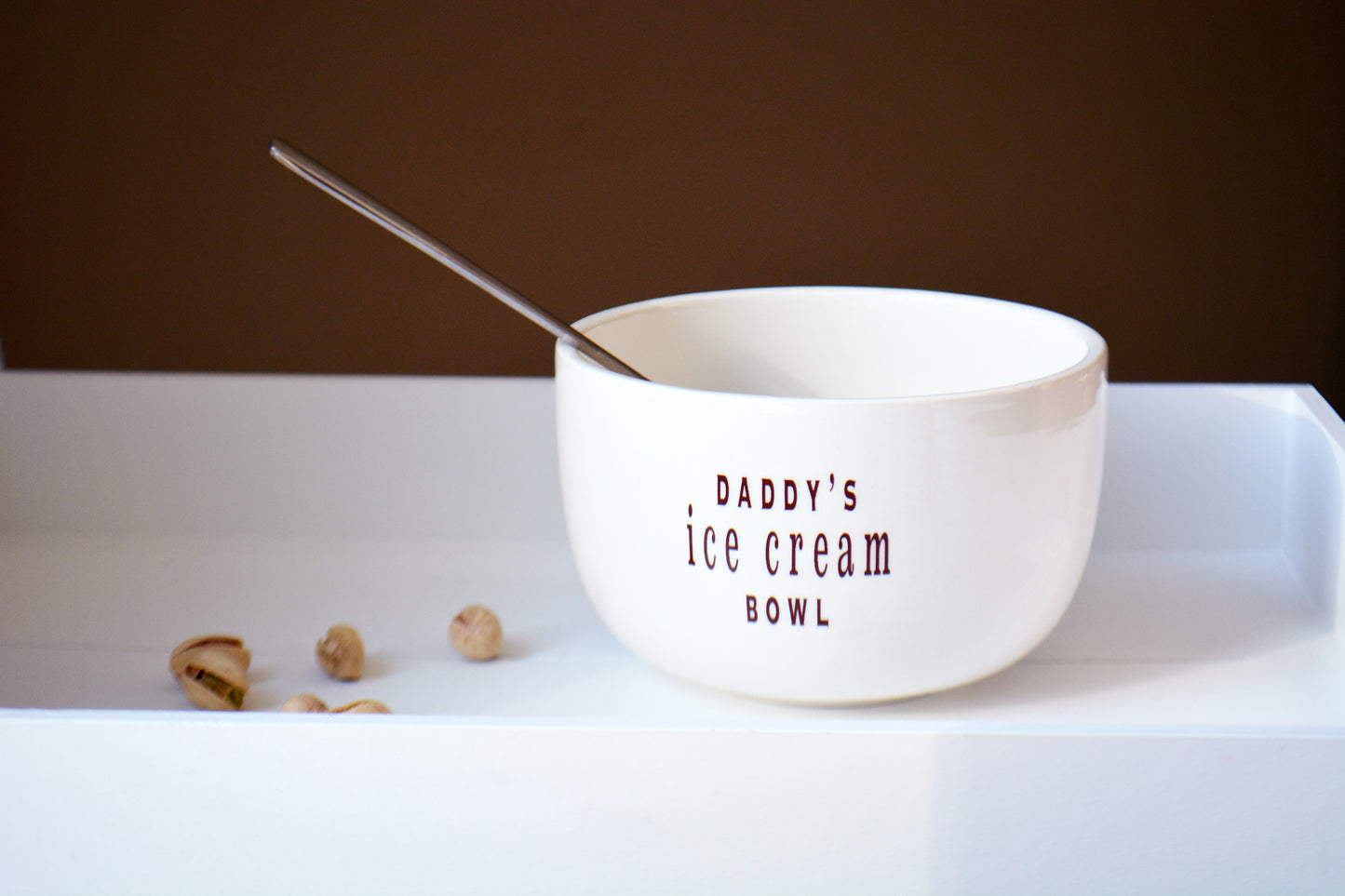 Large Personalized Ice Cream Bowl - Custom Dessert Dish - Ice Cream Lover Gift for Mom, Dad, Grandpa, Sister or Friend
