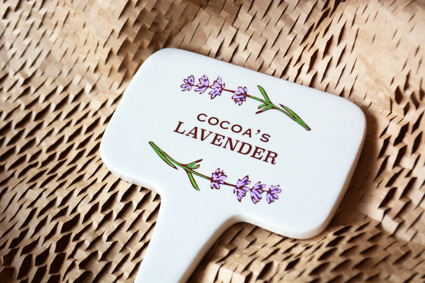 Personalized Ceramic Garden Stake for Plants - Custom Memorial Garden Gift