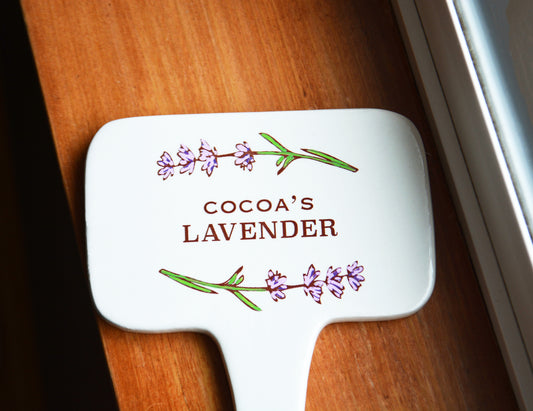 Personalized Ceramic Garden Stake for Plants - Custom Memorial Garden Gift