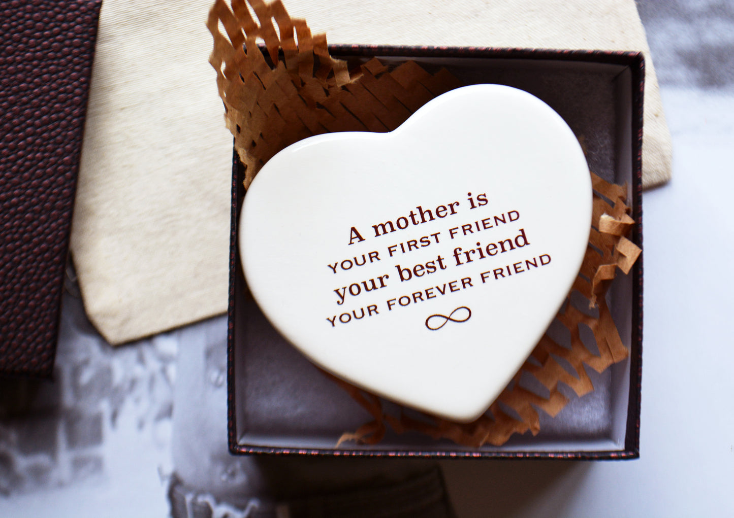 Mother Daughter Infinity Keepsake Box - Personalized Gift for Mom