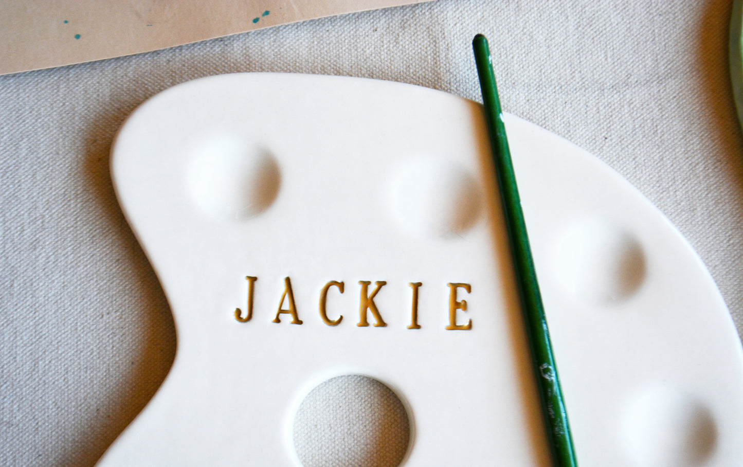 Personalized Handmade Ceramic Paint Palette  - Custom Artist Gift