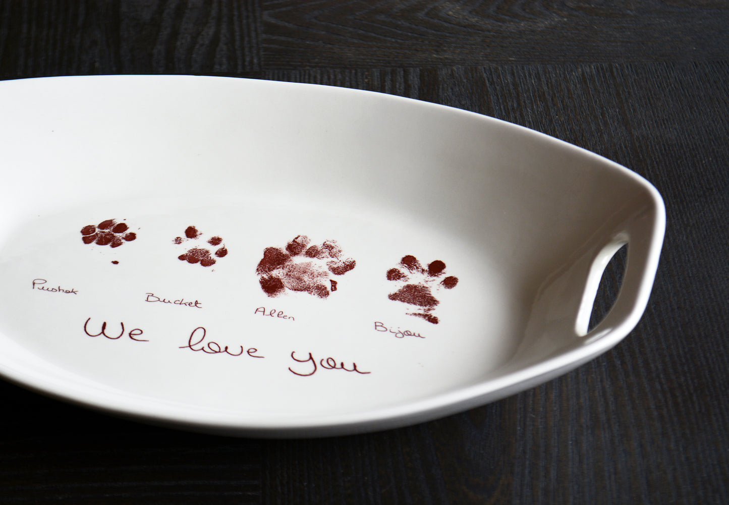 Personalized Father's Day BBQ Platter with Handles - Custom Dad Gift