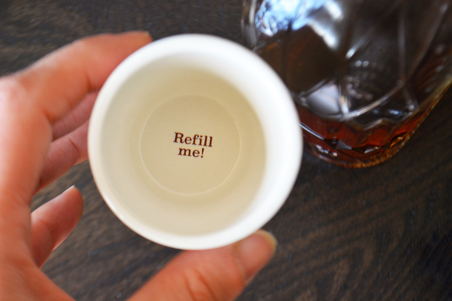 Personalized Ceramic Shot Glass for Dad - Funny Father’s Day Gift From Kids Unique Barware Gift