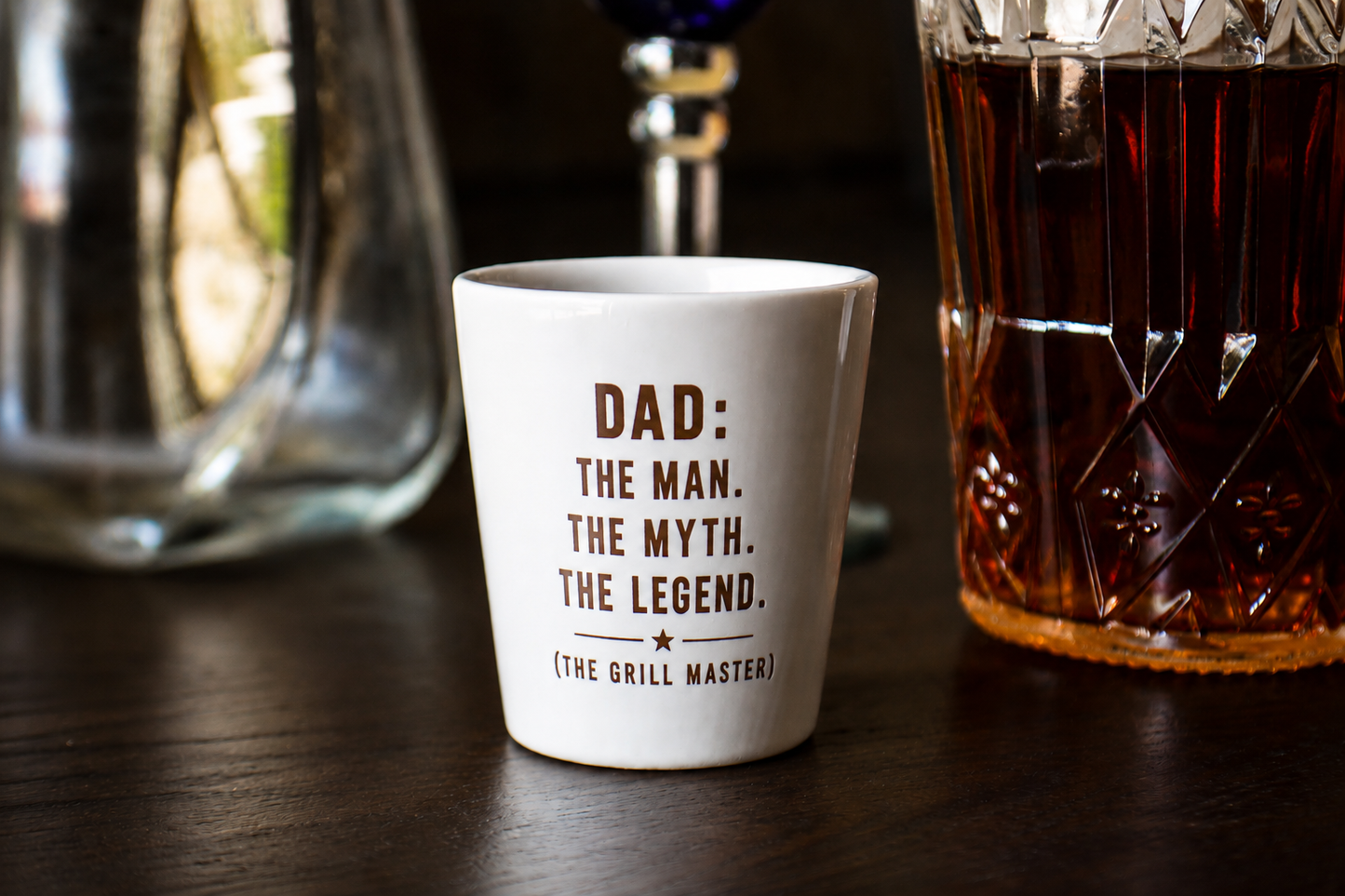 Personalized Ceramic Shot Glass for Dad - Funny Father’s Day Gift From Kids Unique Barware Gift