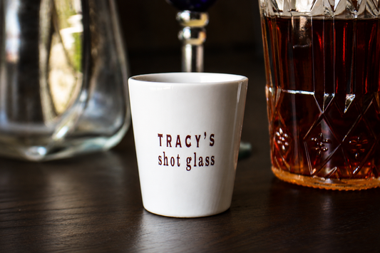 Personalized Ceramic Shot Glass for Dad - Funny Father’s Day Gift From Kids Unique Barware Gift