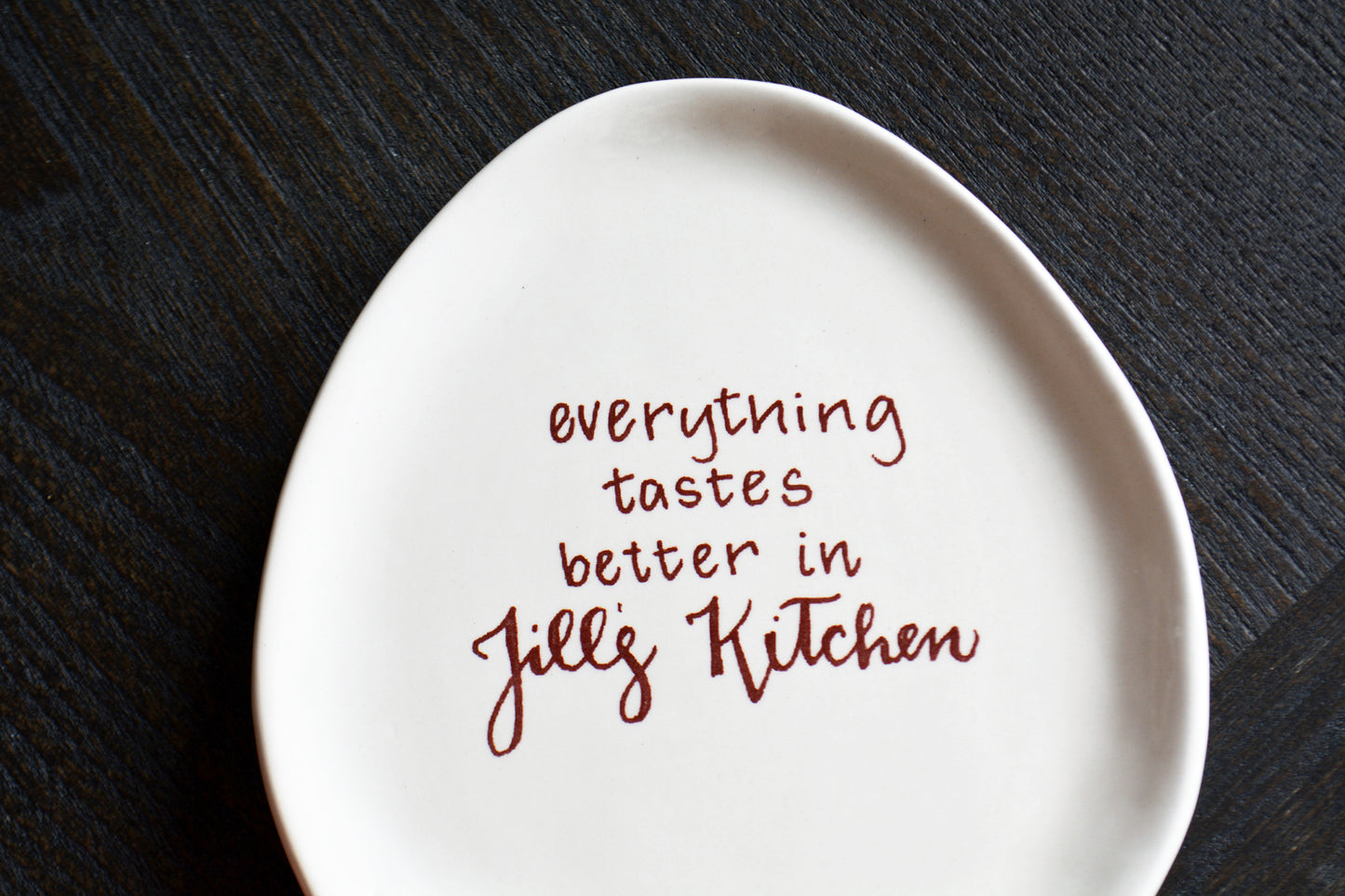 Personalized Ceramic Spoon Rest with Custom Handwritten Message