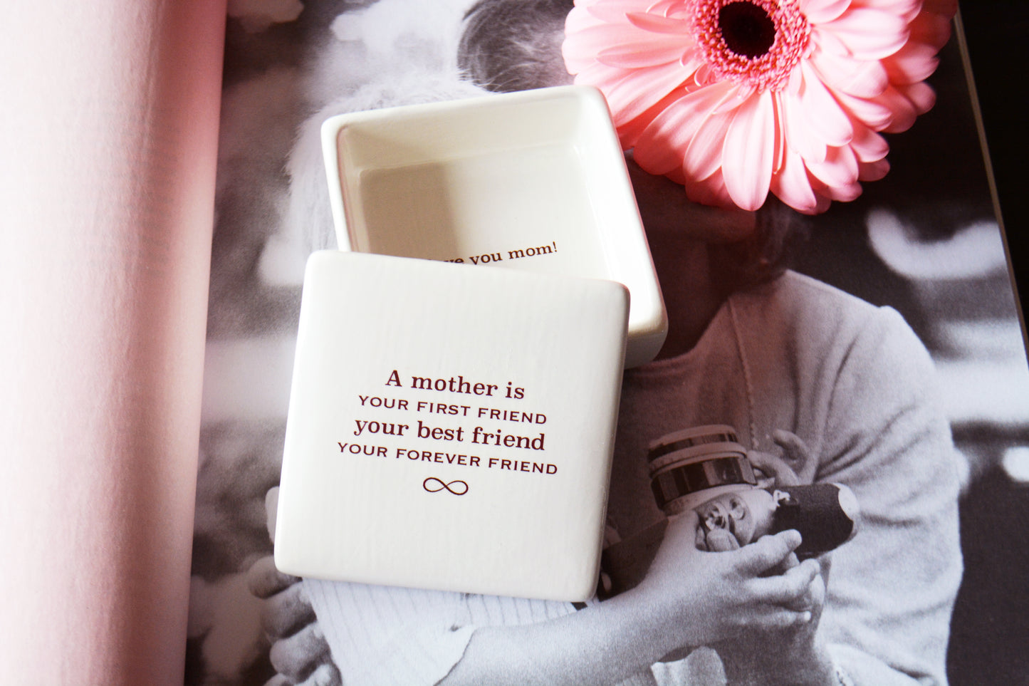 Mother Daughter Infinity Keepsake Box - Personalized Gift for Mom