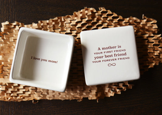 Mother Daughter Infinity Keepsake Box - Personalized Gift for Mom