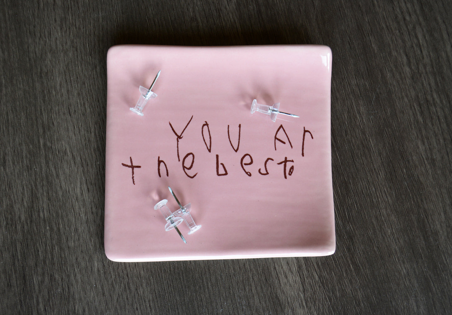 Personalized Ceramic Post-It Sticky Note Dish - Custom Handwritten Keepsake - Unique Handwriting Wedding, Memorial or Friendship Gift