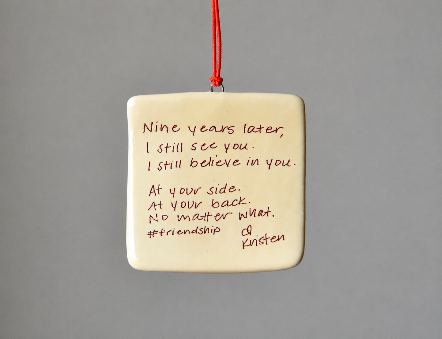 Personalized Post-It Sticky Note Christmas Ornament - Unique Custom Handwritten Keepsake - Handwriting Memorial Ornament