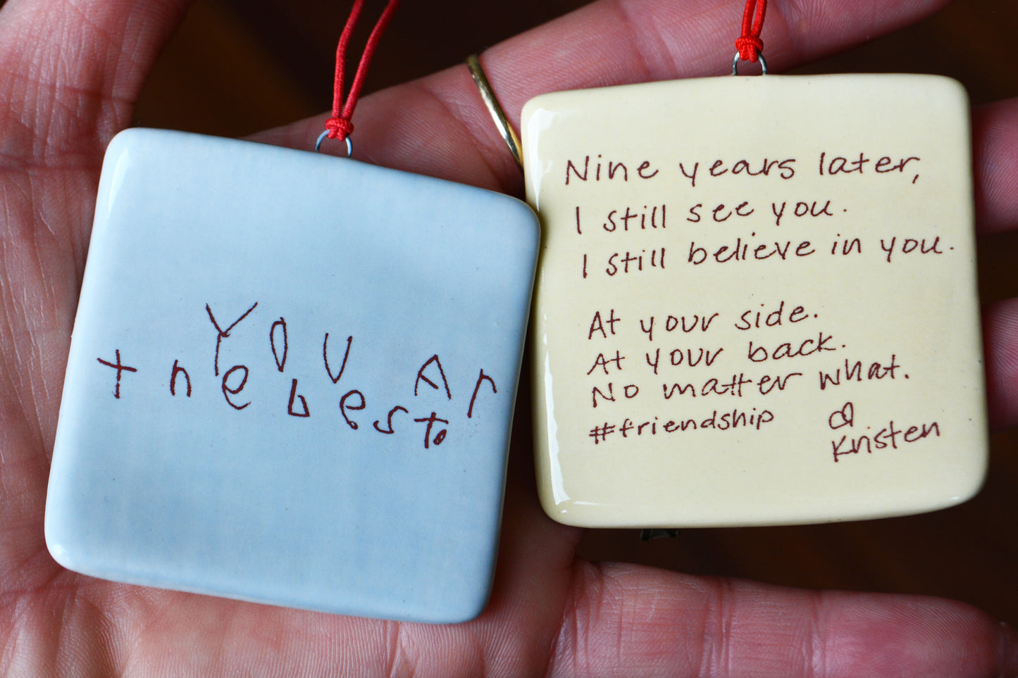 Personalized Post-It Sticky Note Christmas Ornament - Unique Custom Handwritten Keepsake - Handwriting Memorial Ornament