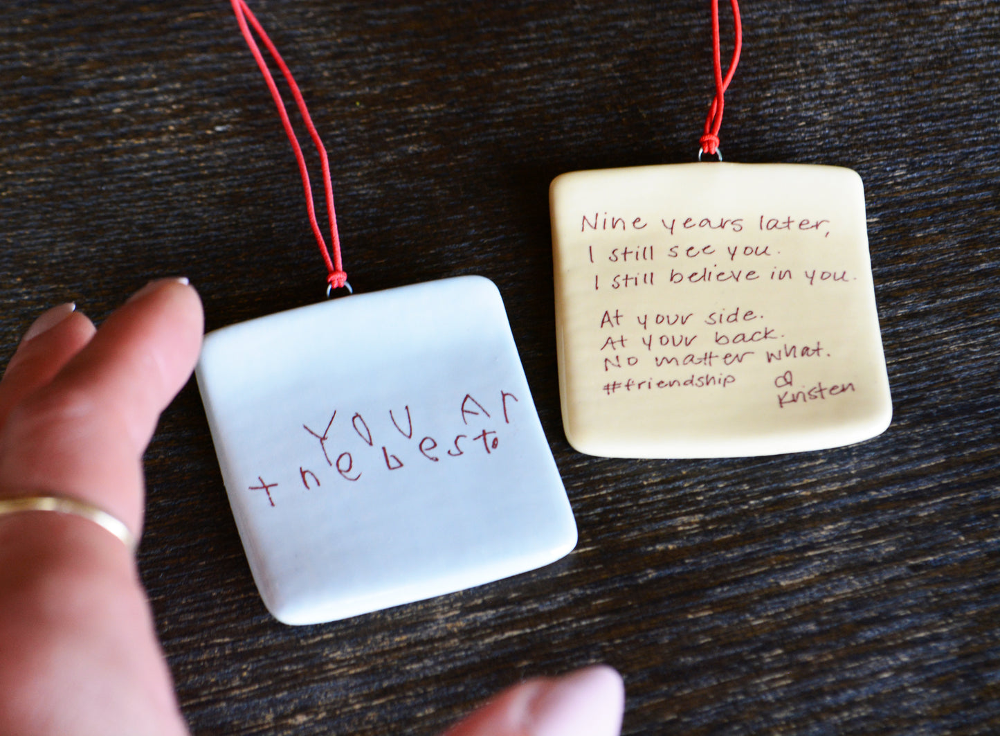 Personalized Post-It Sticky Note Christmas Ornament - Unique Custom Handwritten Keepsake - Handwriting Memorial Ornament