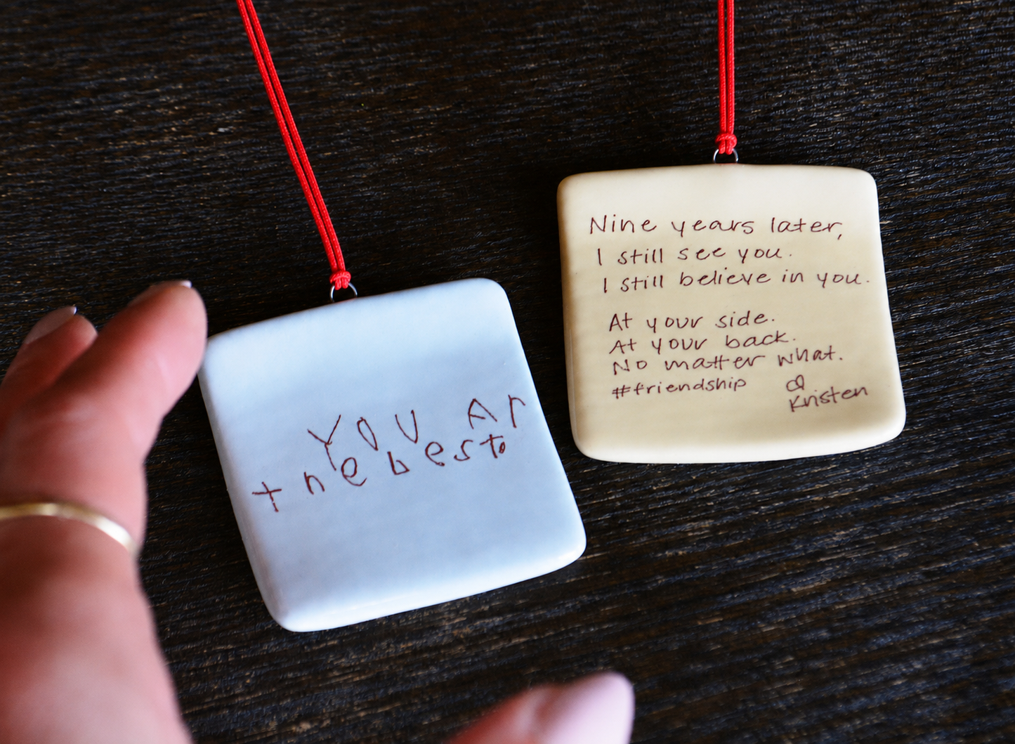 Personalized Post-It Sticky Note Christmas Ornament - Unique Custom Handwritten Keepsake - Handwriting Memorial Ornament