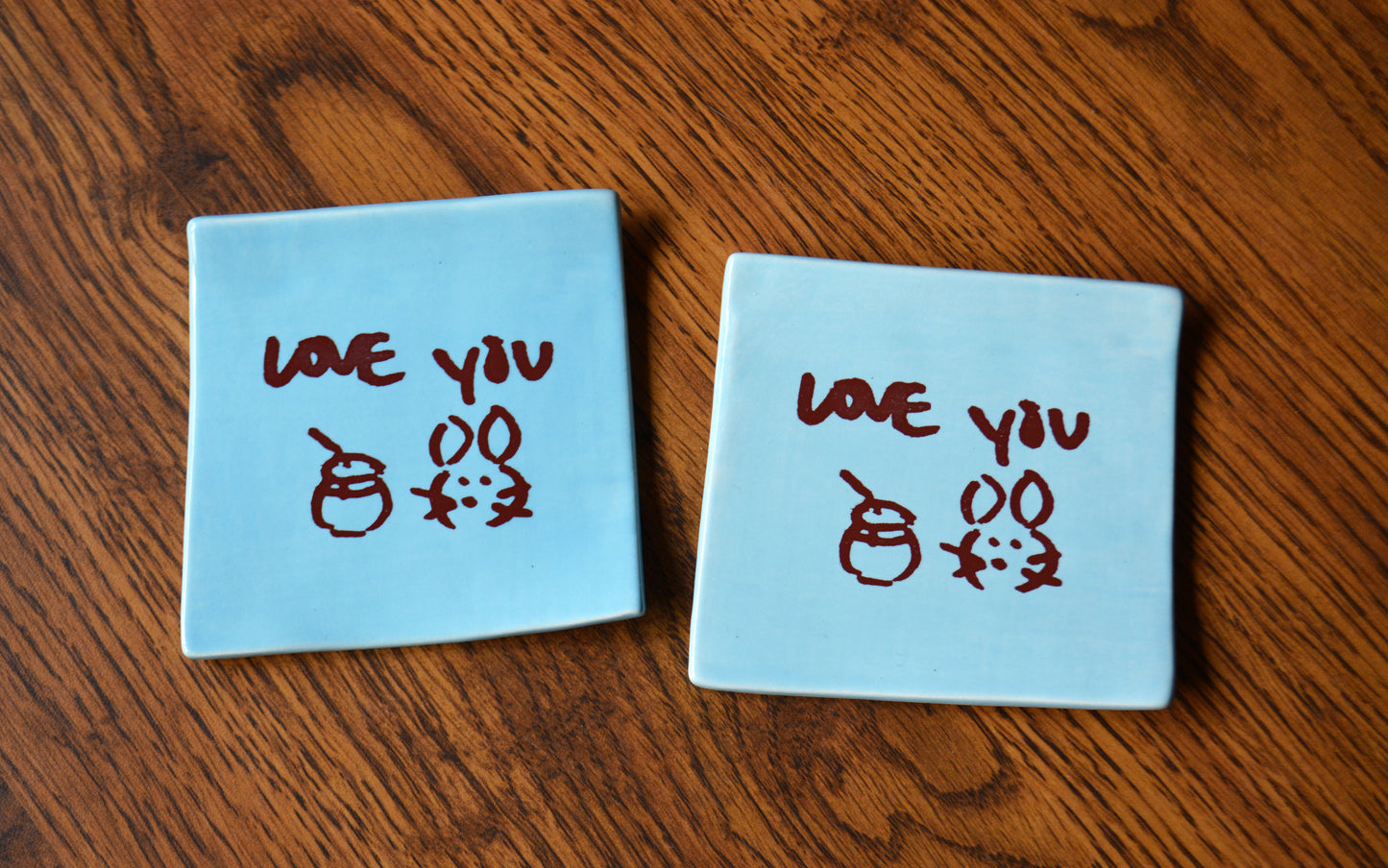 Personalized Ceramic Sticky Note Dish with Custom Handwritten Message