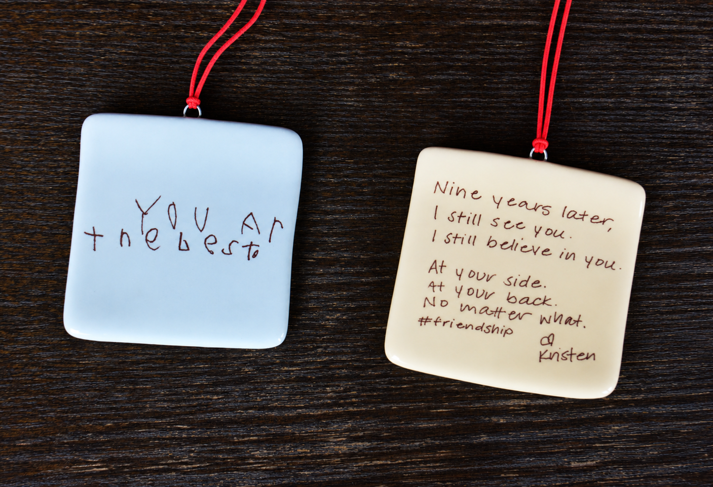 Personalized Post-It Sticky Note Christmas Ornament - Unique Custom Handwritten Keepsake - Handwriting Memorial Ornament