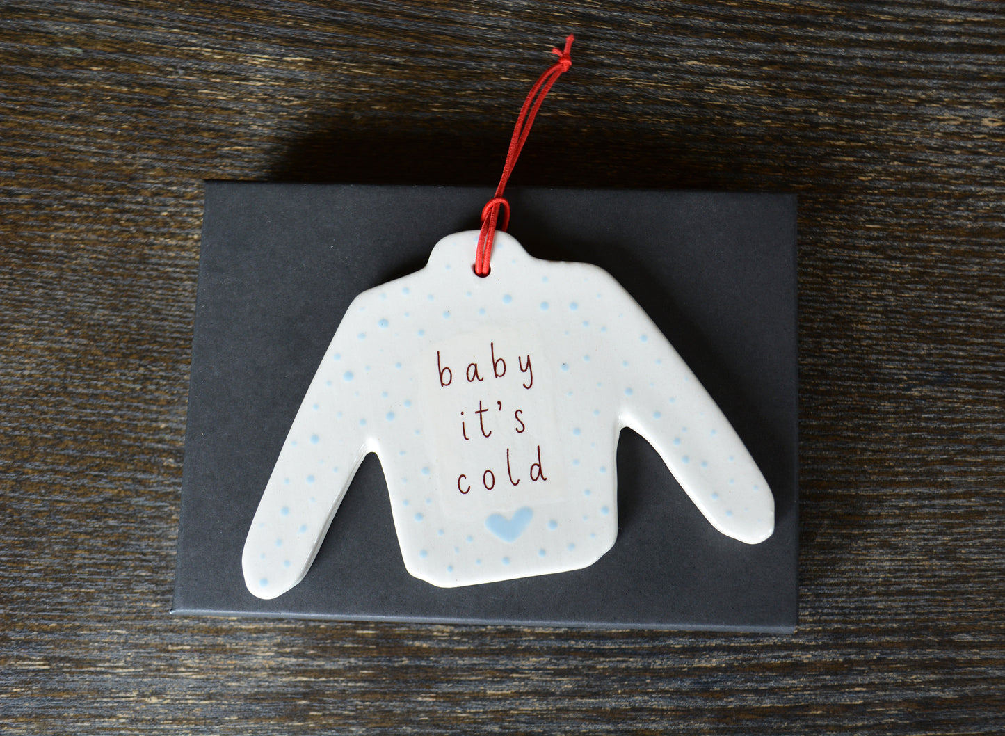 Personalized Ceramic Sweater Ornament - Custom Ugly Christmas Sweater Ornament - Handmade Holiday Keepsake Gift